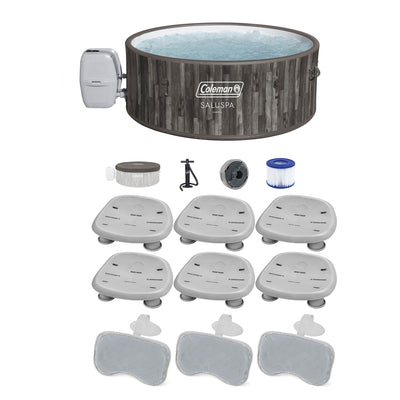 Bestway Coleman Napa AirJet Hot Tub w/6-Pack SaluSpa Seat & 6 Headrest Pillows