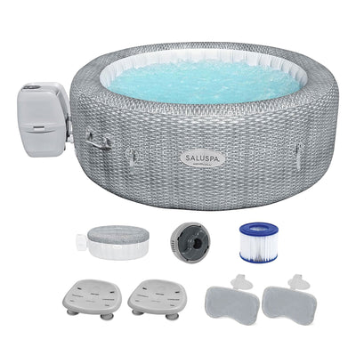Bestway SaluSpa Honolulu AirJet Hot Tub w/2 Non Slip Pool/Spa Seat & 2 Pillows
