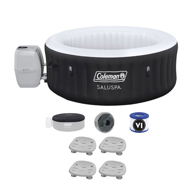 Bestway Coleman Miami AirJet Inflatable Hot Tub with 4 SaluSpa Non-Slip Spa Seat