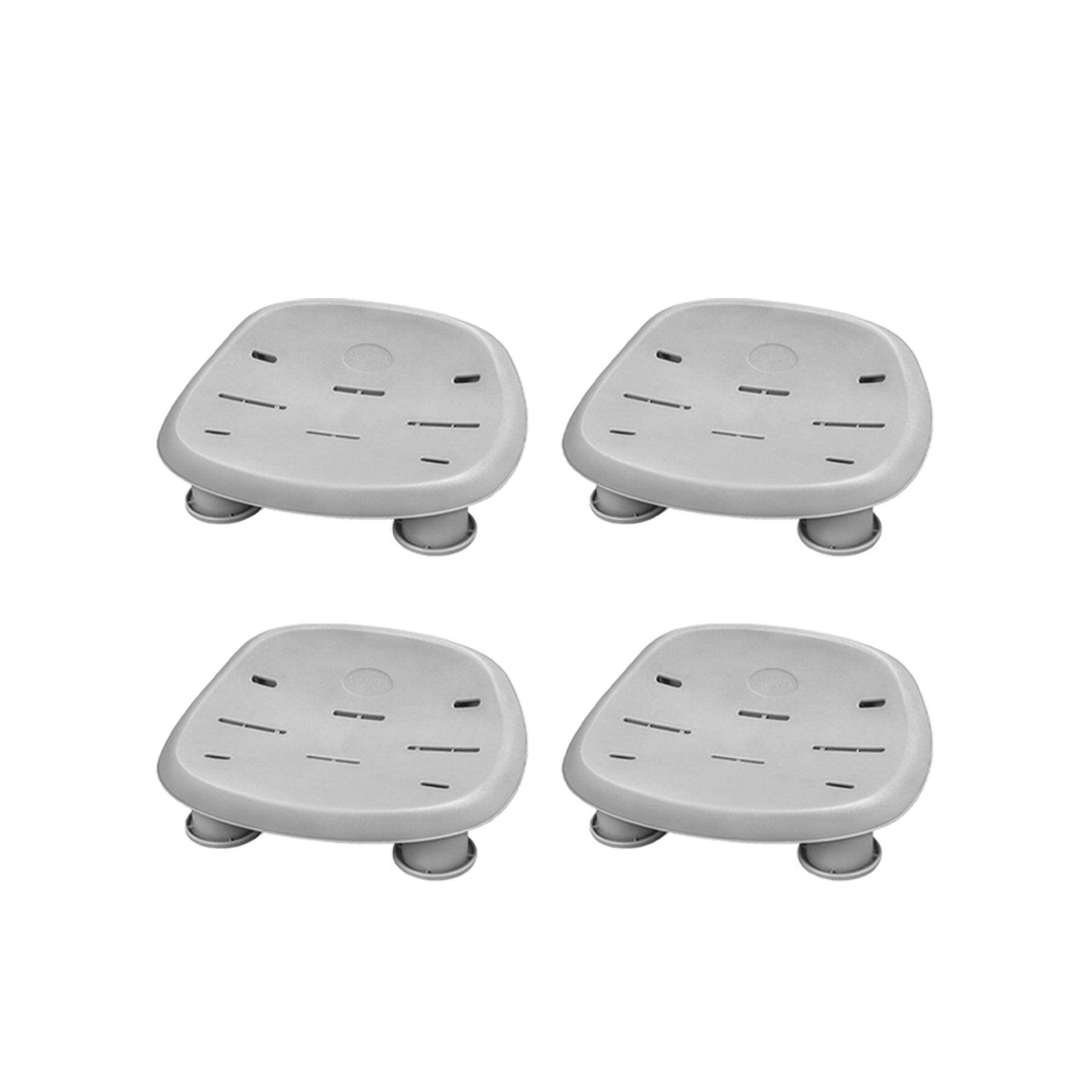 Bestway SaluSpa Milan AirJet Inflatable Hot Tub with 4 Pack of SaluSpa Spa Seat