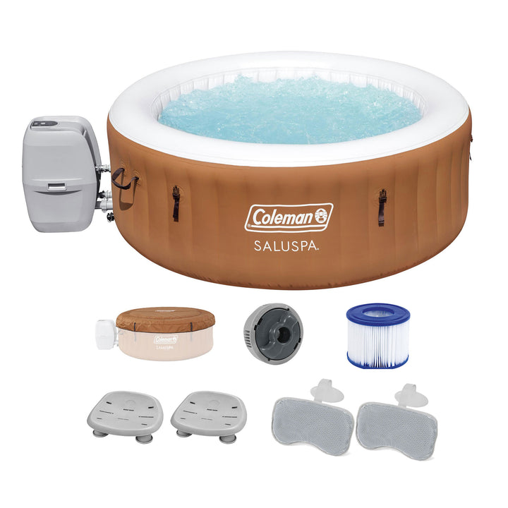 Coleman SaluSpa Ponderosa Hot Tub w/ 2 Bestway SaluSpa Seat & 2 Headrest Pillows