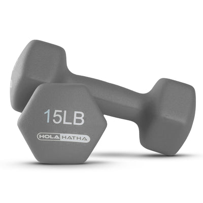 HolaHatha 3, 5, 8, 10, 12 & 15lbs Dumbbell Weight Set w/Storage Rack (Open Box) - VMInnovations