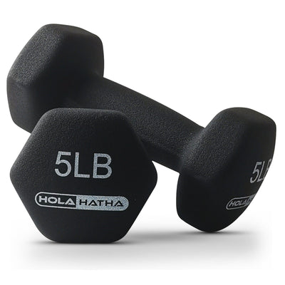 HolaHatha 3, 5, 8, 10, 12 & 15lb Neoprene Dumbbell Set w/Storage Rack(For Parts) - VMInnovations