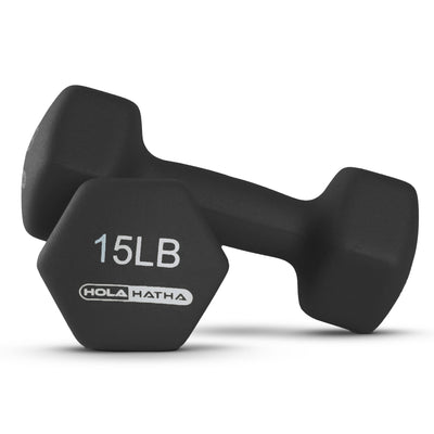 HolaHatha 3, 5, 8, 10, 12 & 15lb Dumbbell Weight Set w/Storage Rack(Open Box) - VMInnovations