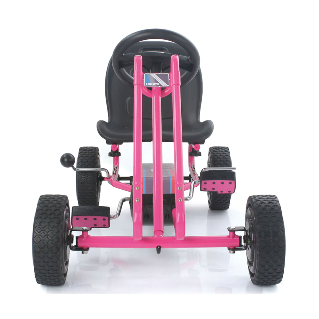 hauck Lightning Pedal Ride On Go Kart Toys for Boys and Girls, Pink (Used)