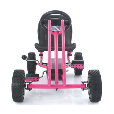 hauck Lightning Ergonomic Pedal Ride On Go Kart Toys for Boys and Girls, Pink