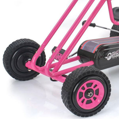 hauck Lightning Pedal Ride On Go Kart Toys for Boys and Girls, Pink (Used)