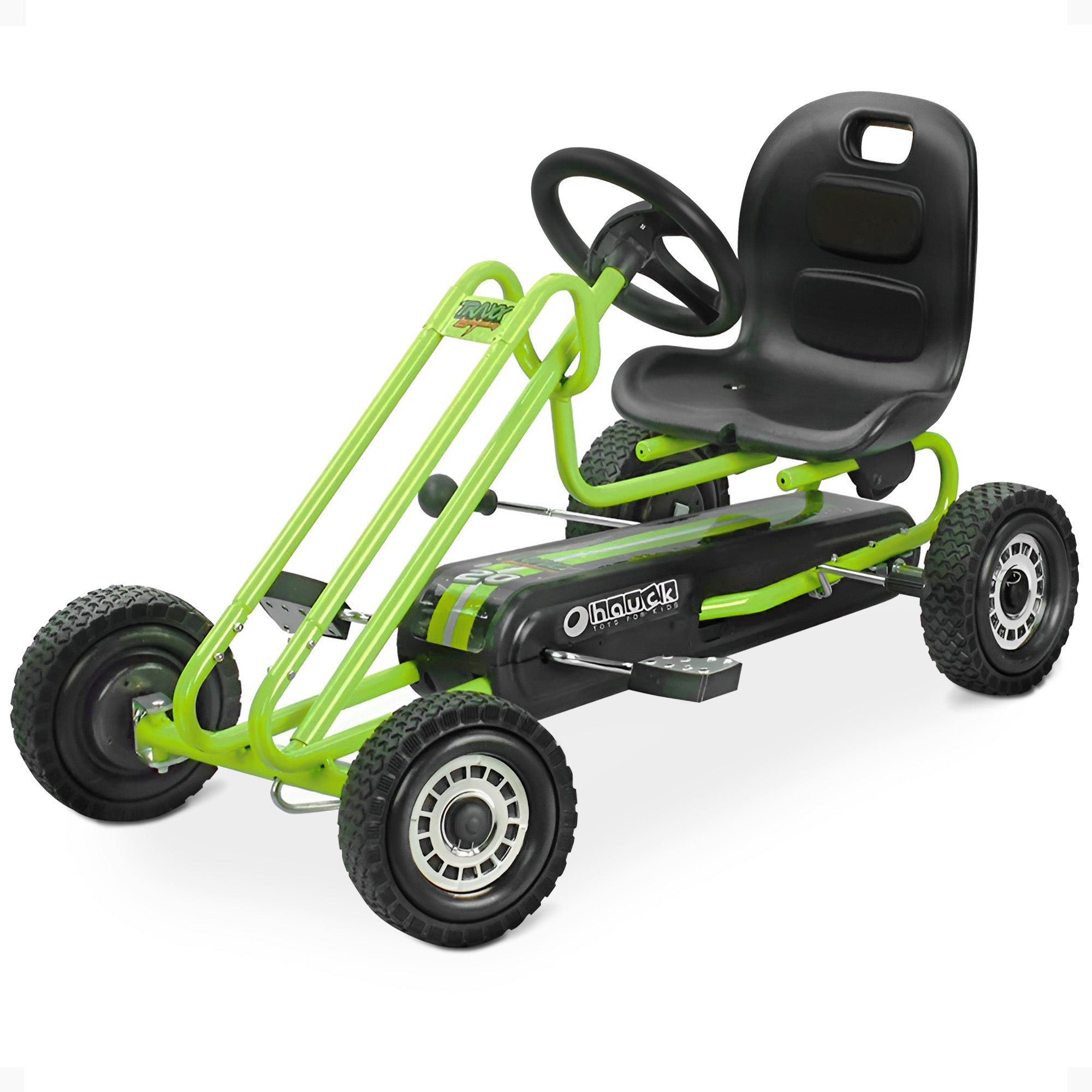 hauck Ergonomic Pedal Ride On Go Kart Toys for Boys and Girls, Green (Used) - VMInnovations