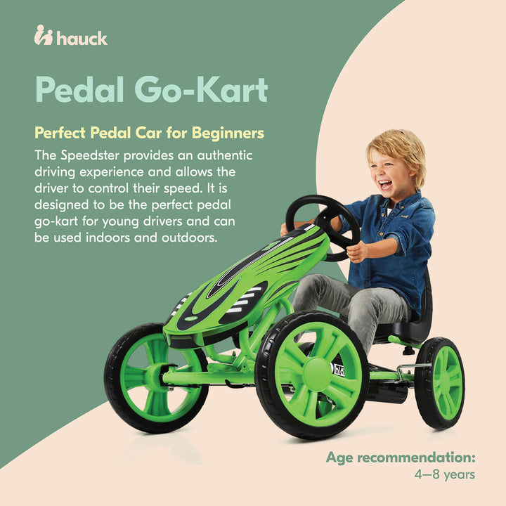 Hauck Pedal Go Kart w/Adjustable Bucket Seat for Kids Ages 4-8(Open Box)
