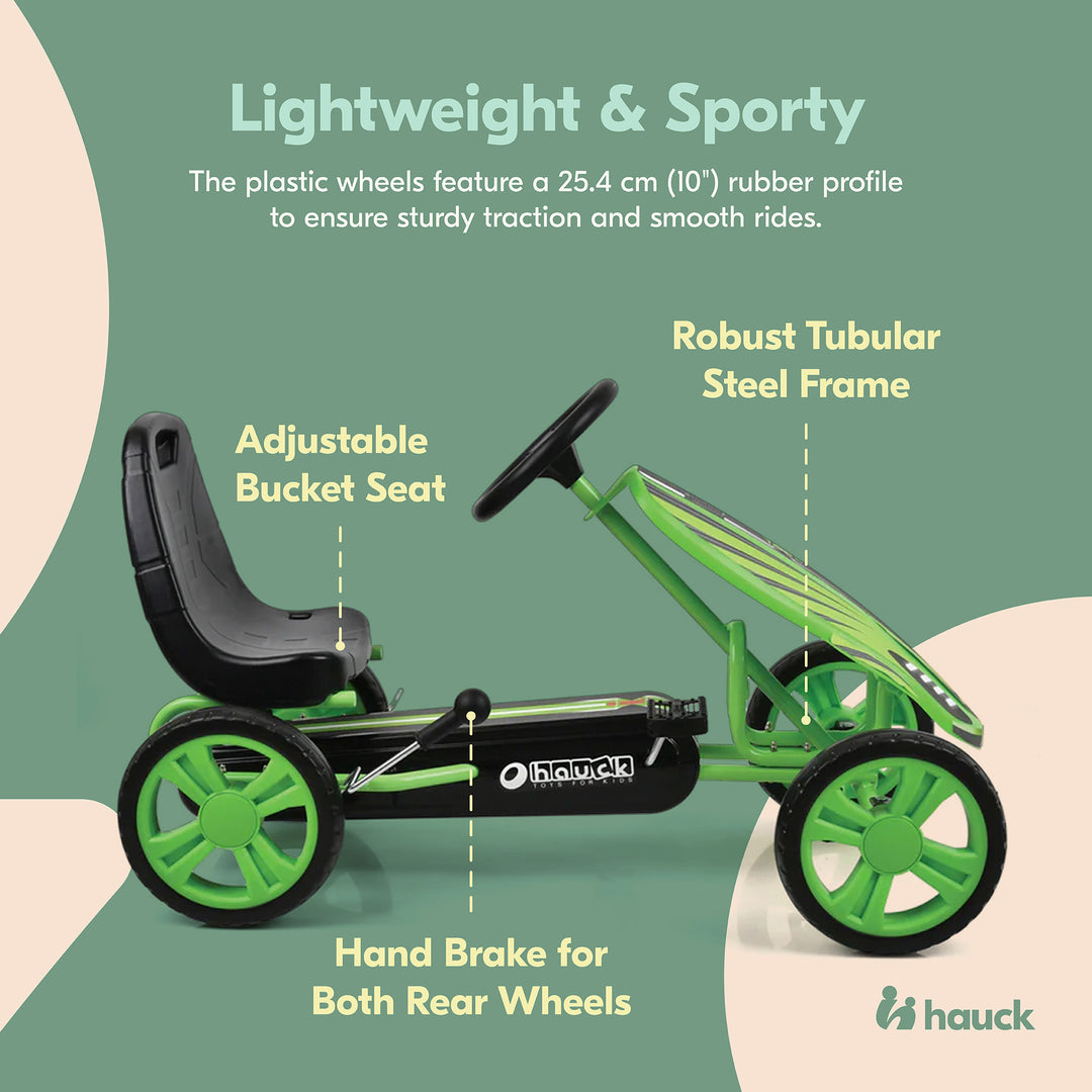 Hauck Speedster Pedal Go Kart w/ Adjustable Bucket Seat for Kids Ages 4-8 (Used) - VMInnovations