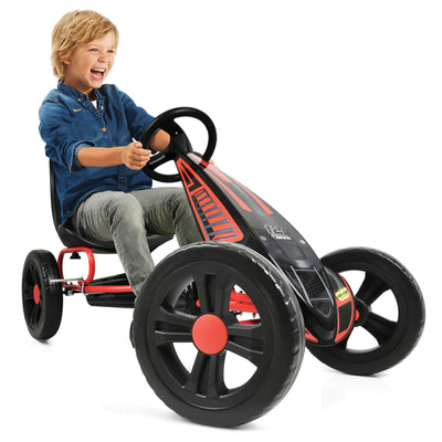 Hauck Cyclone Pedal Go Kart w/Adjustable Bucket Seat for Kids Ages 4-8(Open Box) - VMInnovations