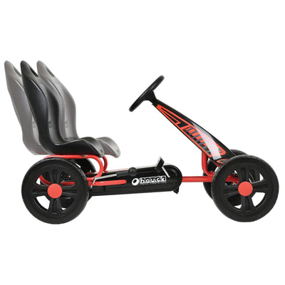 Hauck Cyclone Pedal Go Kart with Adjustable Bucket Seat for Kids Ages 4 to 8