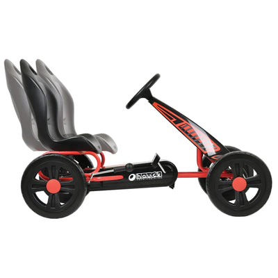 Hauck Cyclone Pedal Go Kart w/Adjustable Bucket Seat for Kids Ages 4-8(Open Box) - VMInnovations
