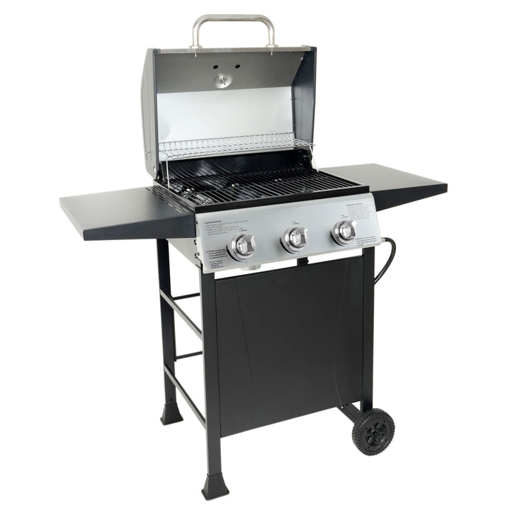 Grill Boss 27,000 BTU 3 Burner Grill w/Wheels, Cover, & Side Shelves (Damaged)