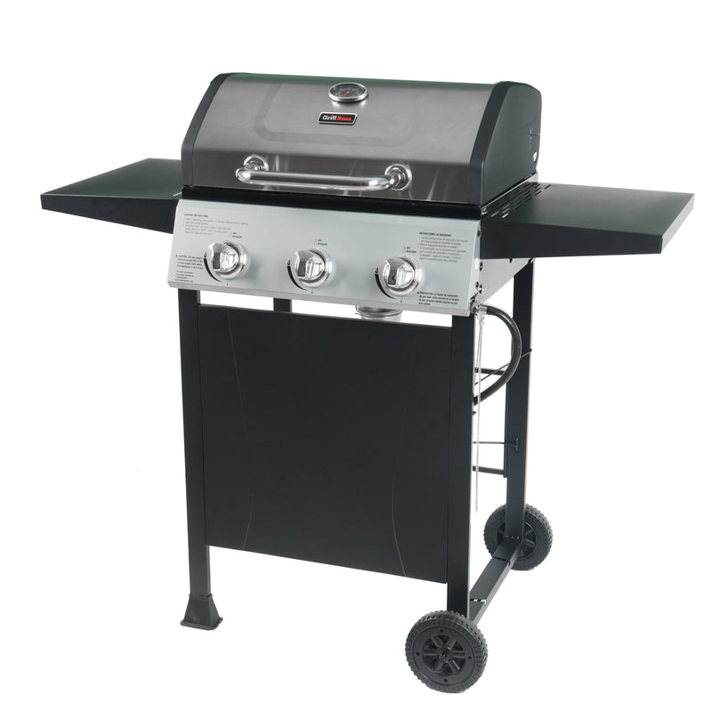 Grill Boss 27,000 BTU 3 Burner Gas Grill with Wheels, Cover, and Shelves (Used)