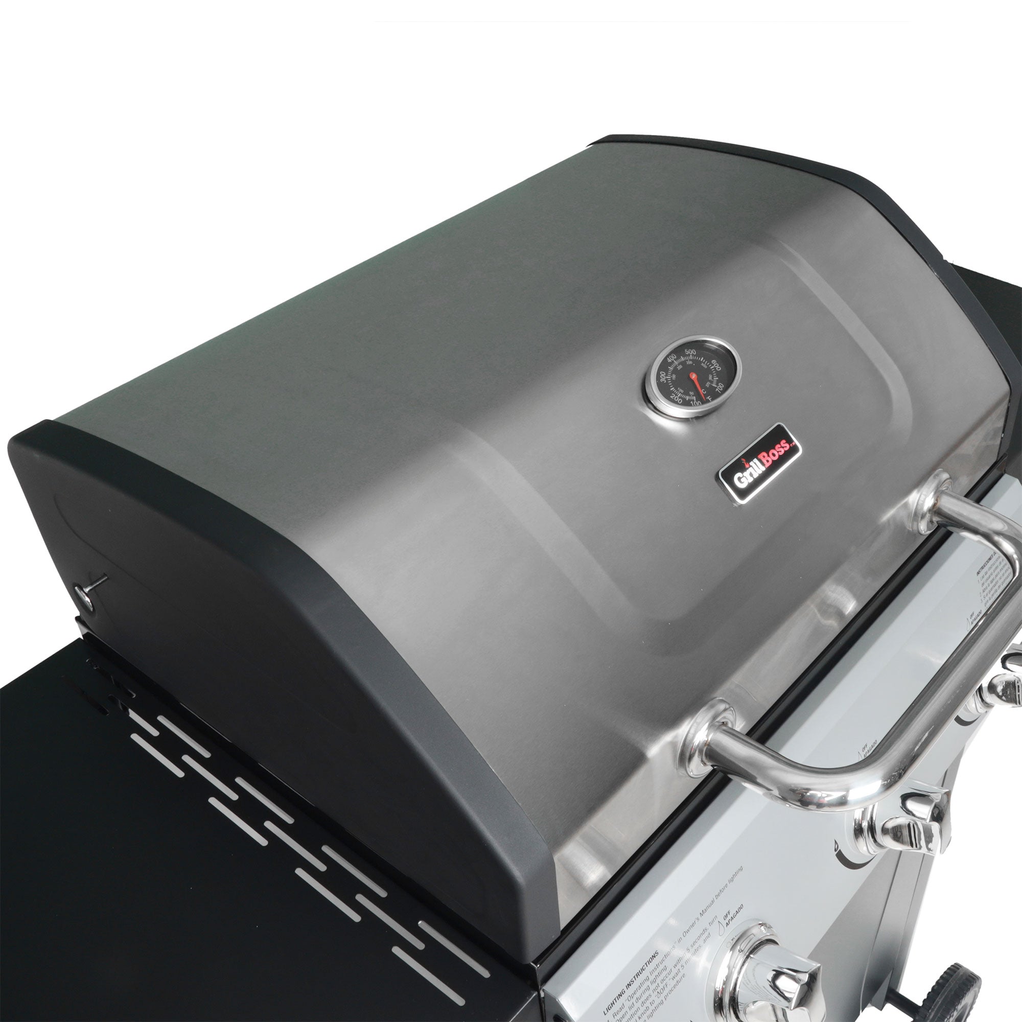Grill Boss 27,000 BTU 3 Burner Grill w/Wheels, Cover, & Side Shelves (Damaged) - VMInnovations