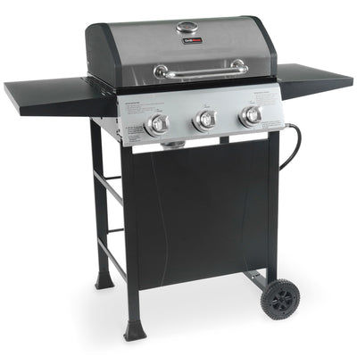 Grill Boss 27,000 BTU 3 Burner Grill w/Wheels, Cover, & Side Shelves (Damaged)