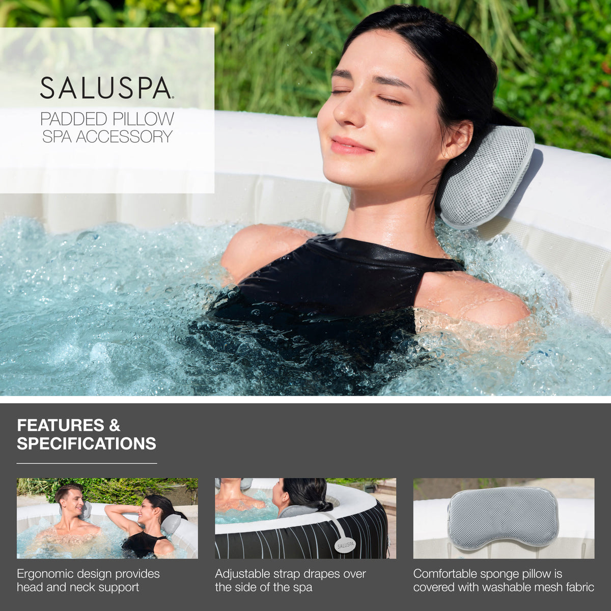 Bestway Coleman Hot Tub + 6 Bestway SaluSpa Seats + 3 Bestway SaluSpa Pillows