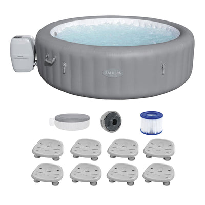 Bestway SaluSpa Grenada AirJet Inflatable Hot Tub w/Pool and Spa Seat (8 Pack)