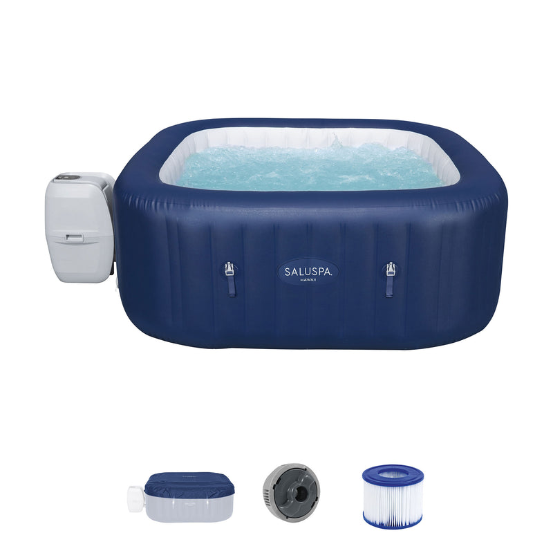 Bestway SaluSpa Hawaii AirJet Hot Tub, Spa Seat (2 Pack), & Headrest (2 Pack)