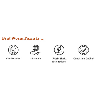 Brut Worm Farms Worm Castings Soil, Cow Compost Fertilizer & Potting Soil Bundle