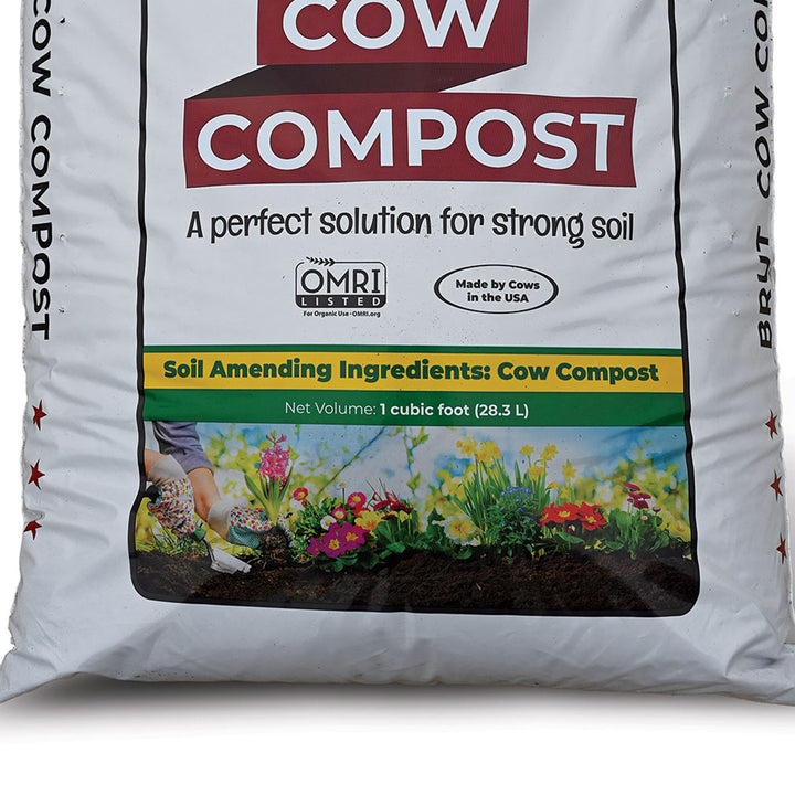 Brut Organic 1 Cu. Ft. Pure Effective Nutrient Rich Garden Enhancer Cow Compost