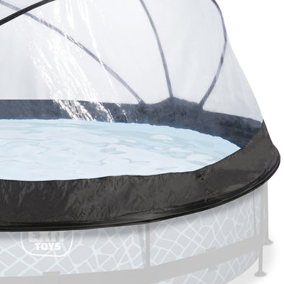 EXIT Toys 12 Foot Round Multifunctional Cover Dome Enclosure for Outdoor Pools - VMInnovations