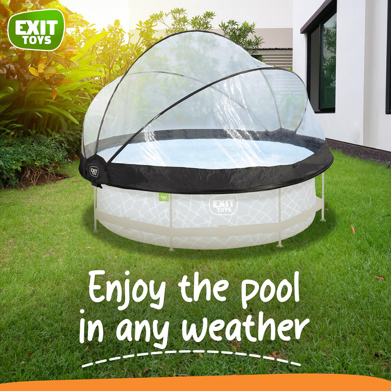 EXIT Toys 142 Inch Round Cover Dome Enclosure for Outdoor Pools (Open Box)