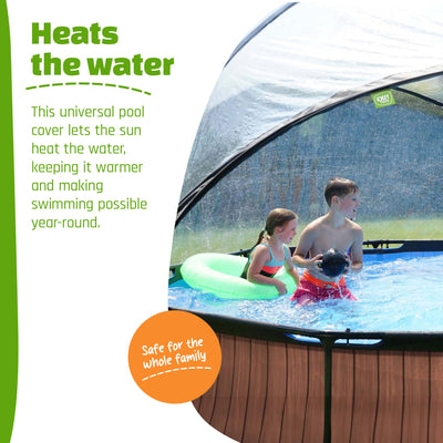 EXIT Toys 12 Foot Round Multifunctional Cover Dome Enclosure for Outdoor Pools - VMInnovations