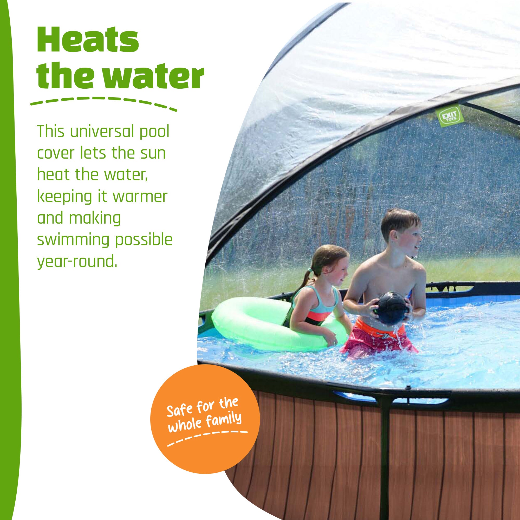 EXIT Toys 142 Inch Multifunctional Cover Dome Enclosure for Pools (For Parts) - VMInnovations