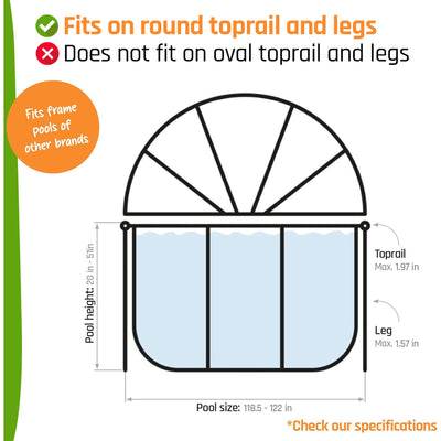 EXIT Toys 118" Multifunctional Cover Dome Enclosure for Outdoor Pools (Open Box) - VMInnovations