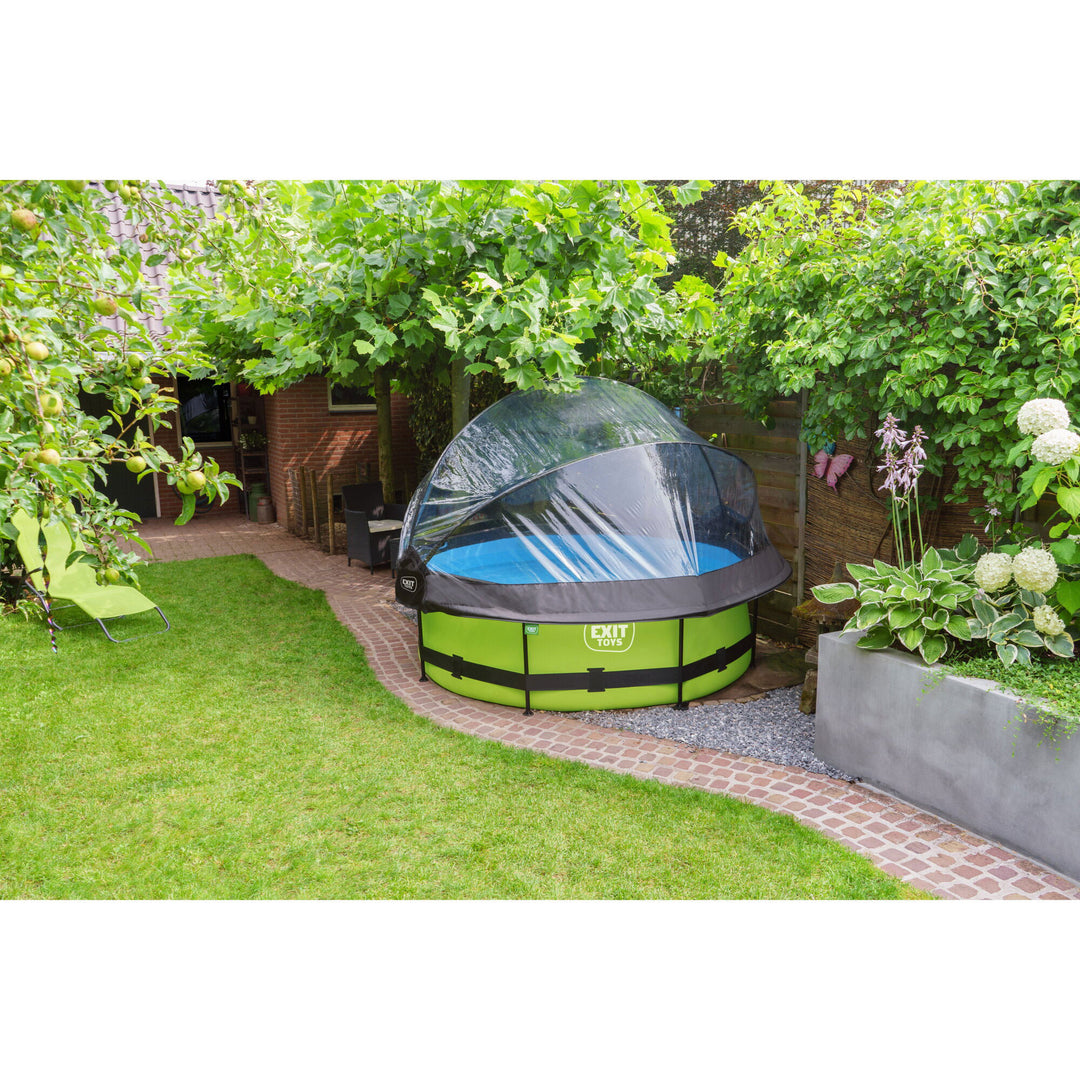 EXIT Toys 8ft Round Multifunctional Pool Cover Dome for Outdoor Swimming Pools