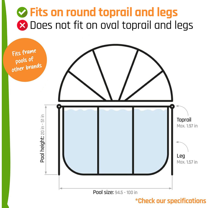 EXIT Toys 8ft Round Multifunctional Pool Dome for Outdoor  Pools (For Parts)