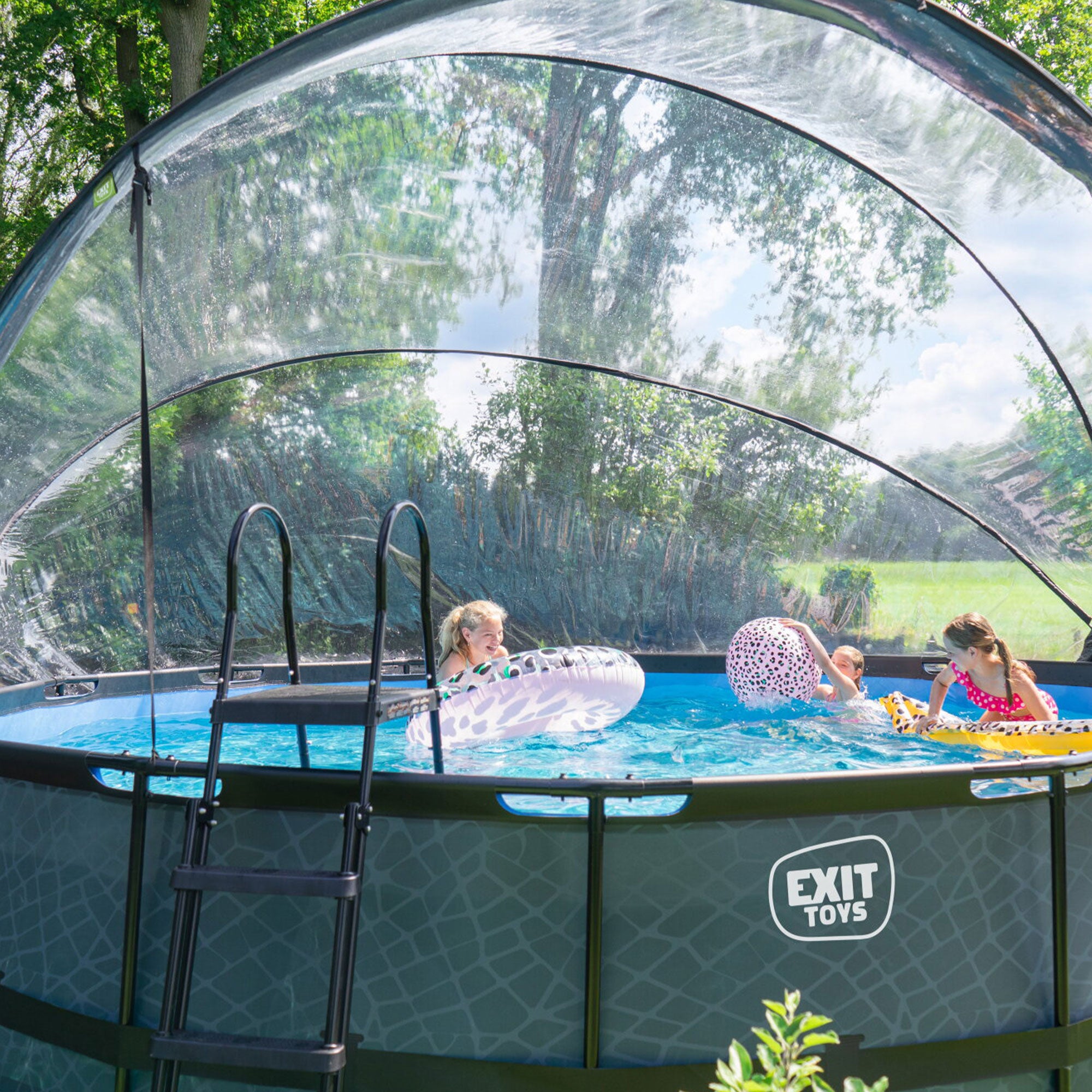 EXIT Toys 192" Multifunctional Cover Dome Enclosure for Outdoor Pools (Used) - VMInnovations