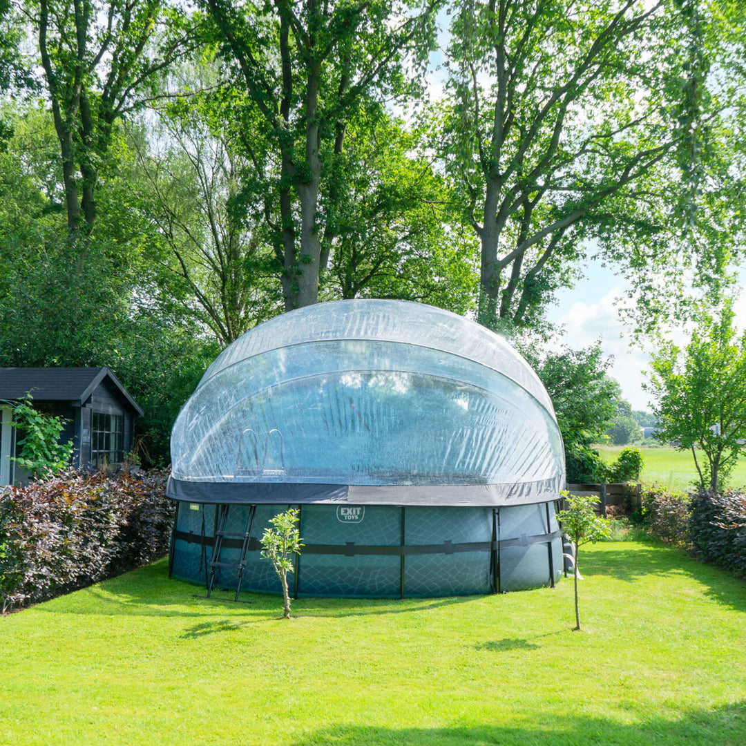 EXIT Toys 16 Foot Round Multifunctional Cover Dome Enclosure for Outdoor Pools - VMInnovations