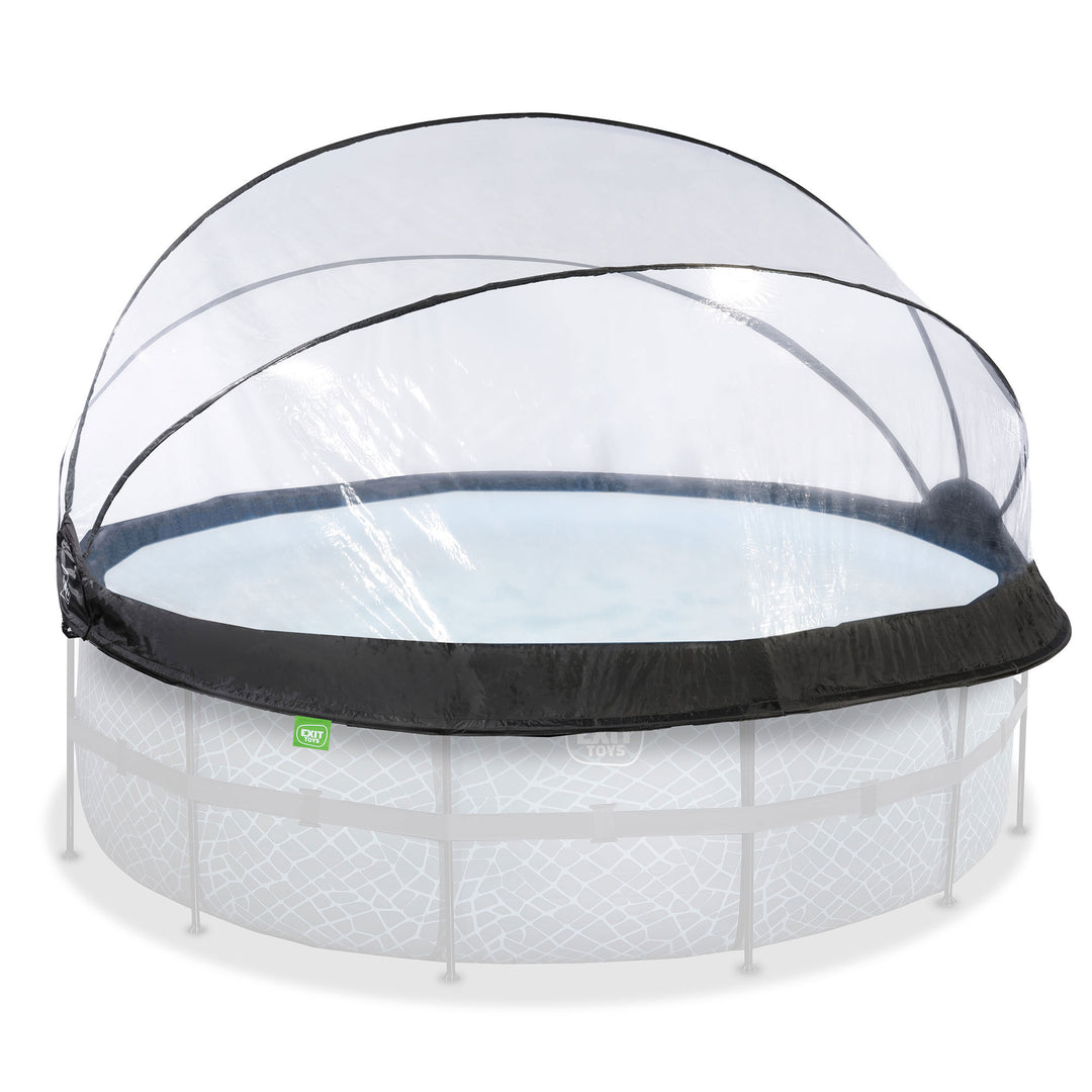 EXIT Toys 14 Foot Round Multifunctional Cover Dome Enclosure for Outdoor Pools