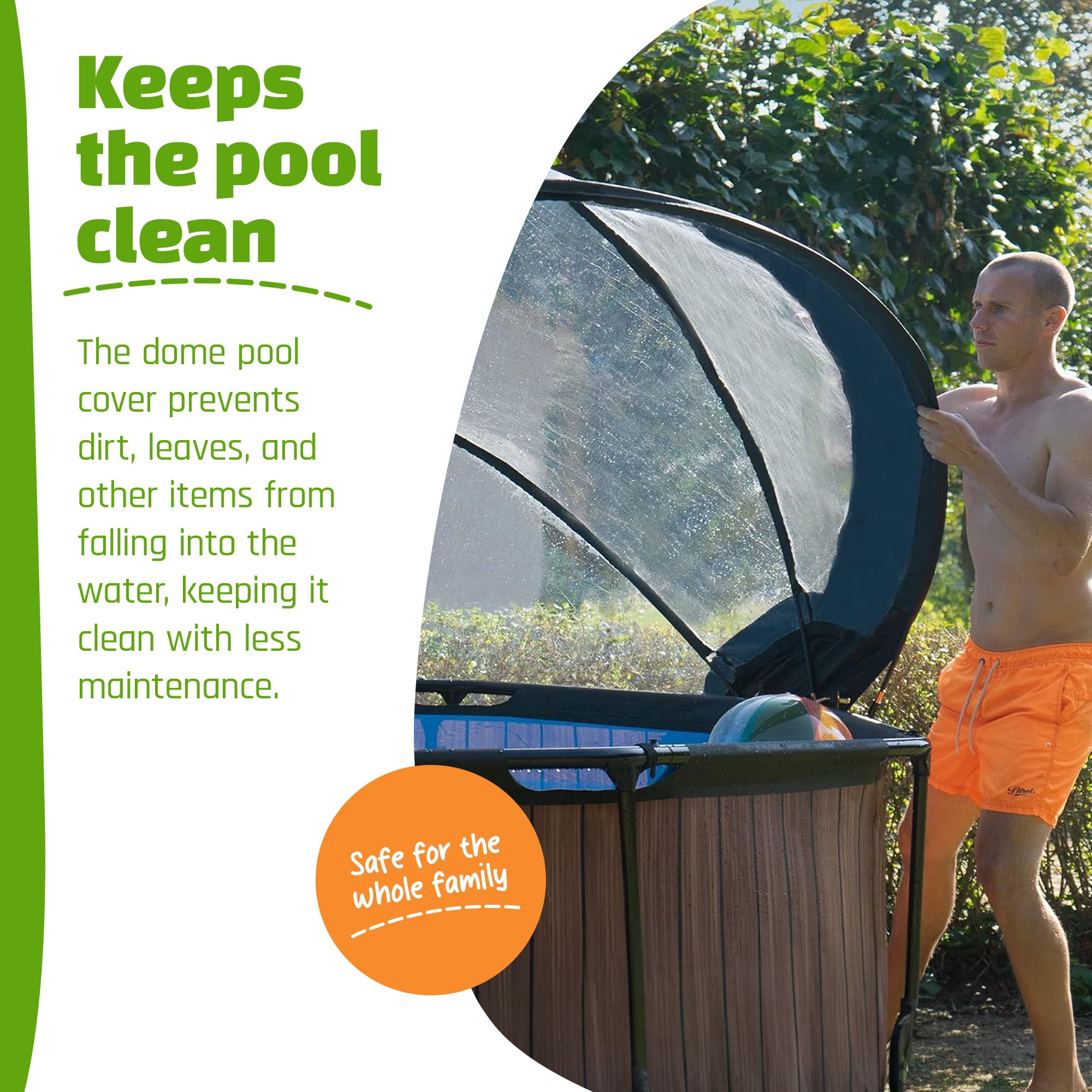 EXIT Toys 168" Multifunctional Cover Dome Enclosure for Outdoor Pools(For Parts) - VMInnovations