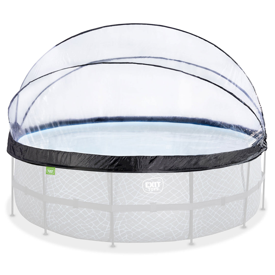 EXIT Toys 15 Foot Round Multifunctional Cover Dome Enclosure for Outdoor Pools