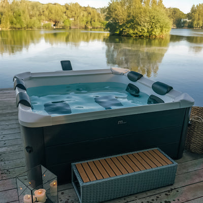 MSpa Square Bubble Spa w/Hard Exterior, Soft Lining Interior, & Hydro Jets, Oslo - VMInnovations