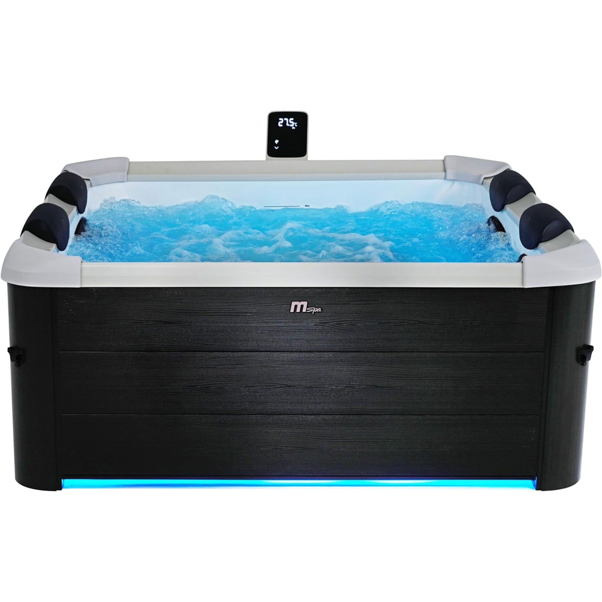 MSpa Oslo 6 Person Squared Hot Tub w/Hydro Massage Jets & LED Strip (Open Box) - VMInnovations