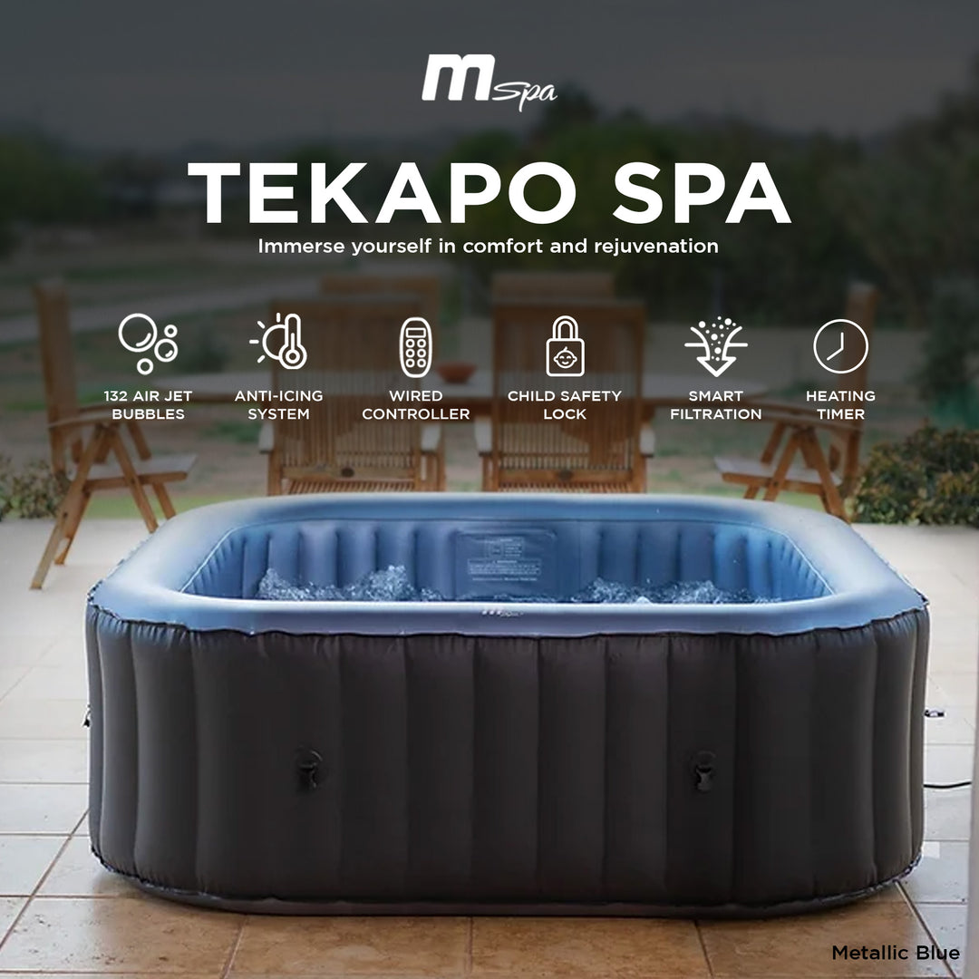 MSpa Tekapo 6 Person Inflatable Hot Tub with Air Jets Massage System (Open Box)