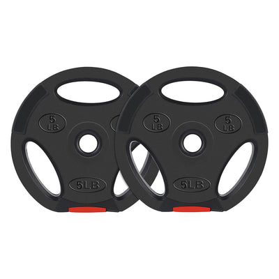 Signature Fitness Standard 5lb Olympic Weight Plate, Black (Set of 2) (Open Box) - VMInnovations