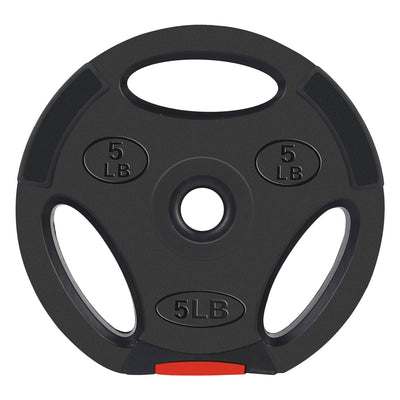 Signature Fitness Standard 5lb Olympic Weight Plate, Black (Set of 2) (Open Box) - VMInnovations