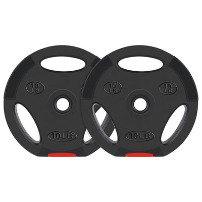 Signature Standard 10 Pound Coded Olympic Weight Plate, Black (2pc) (Open Box) - VMInnovations