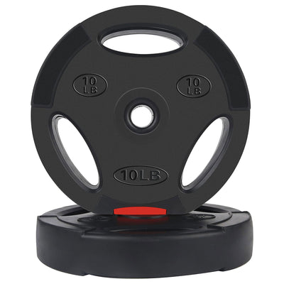 Signature Standard 10 Pound Coded Olympic Weight Plate, Black (2pc) (Open Box) - VMInnovations