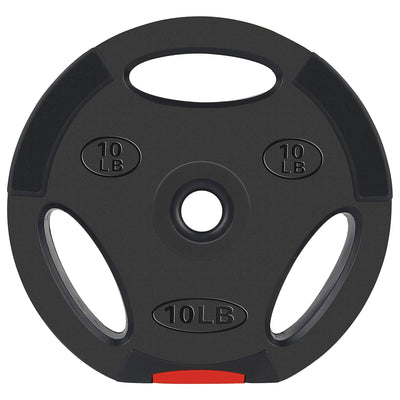 Signature Standard 10 Pound Coded Olympic Weight Plate, Black (2pc) (Open Box)