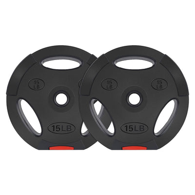 Standard 15 Pound Coded Olympic Weight Plate, Black (Set of 2) (Used) - VMInnovations