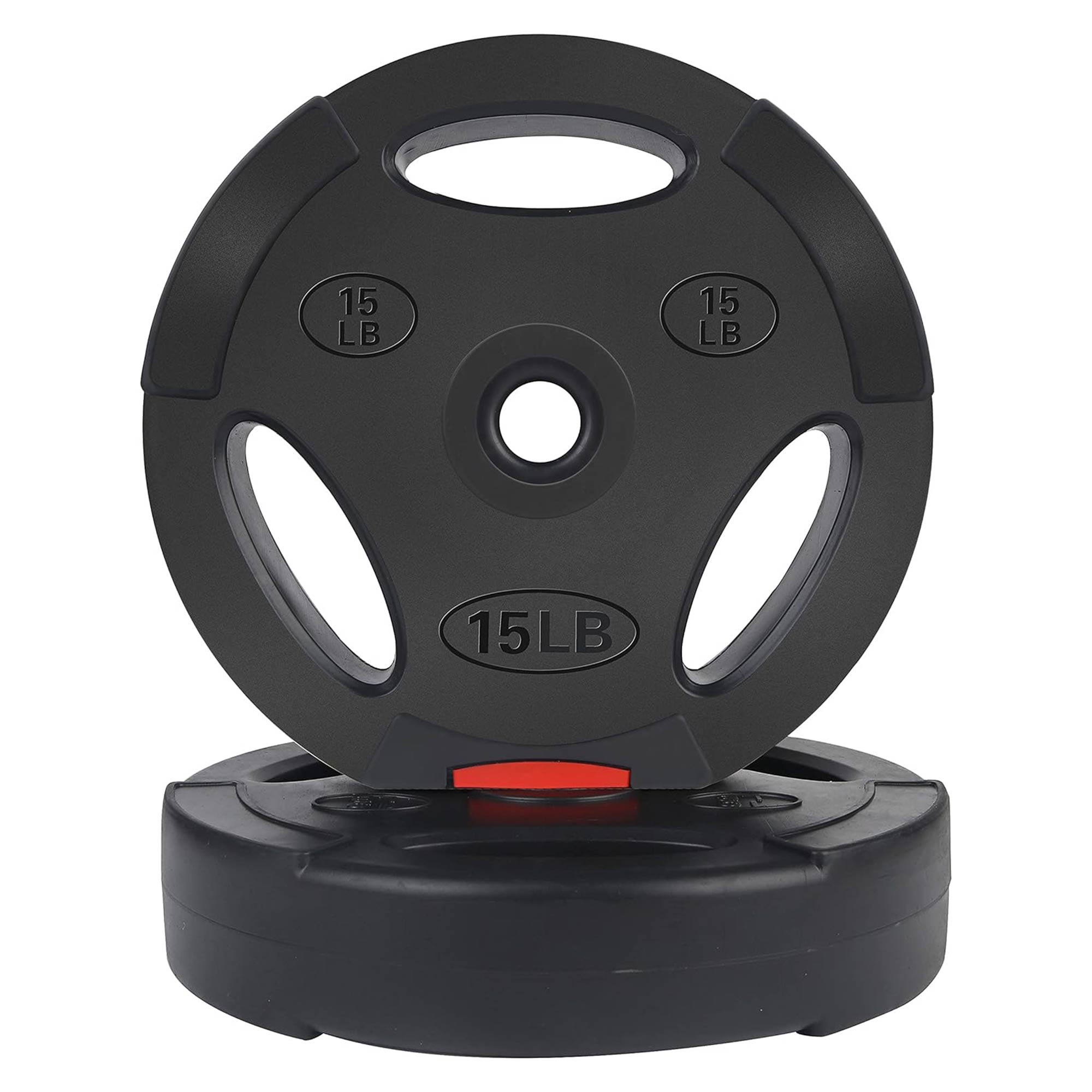 Standard 15 Pound Coded Olympic Weight Plate, Black (Set of 2) (Used) - VMInnovations