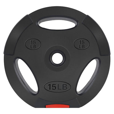 Standard 15 Pound Coded Olympic Weight Plate, Black (Set of 2) (Used) - VMInnovations