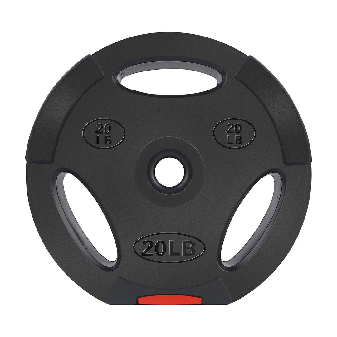 Signature Fitness Standard 20lb Coded Olympic Weight Plate, Black(2pc)(Open Box) - VMInnovations